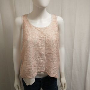 Vanity Blush Lace Tank
